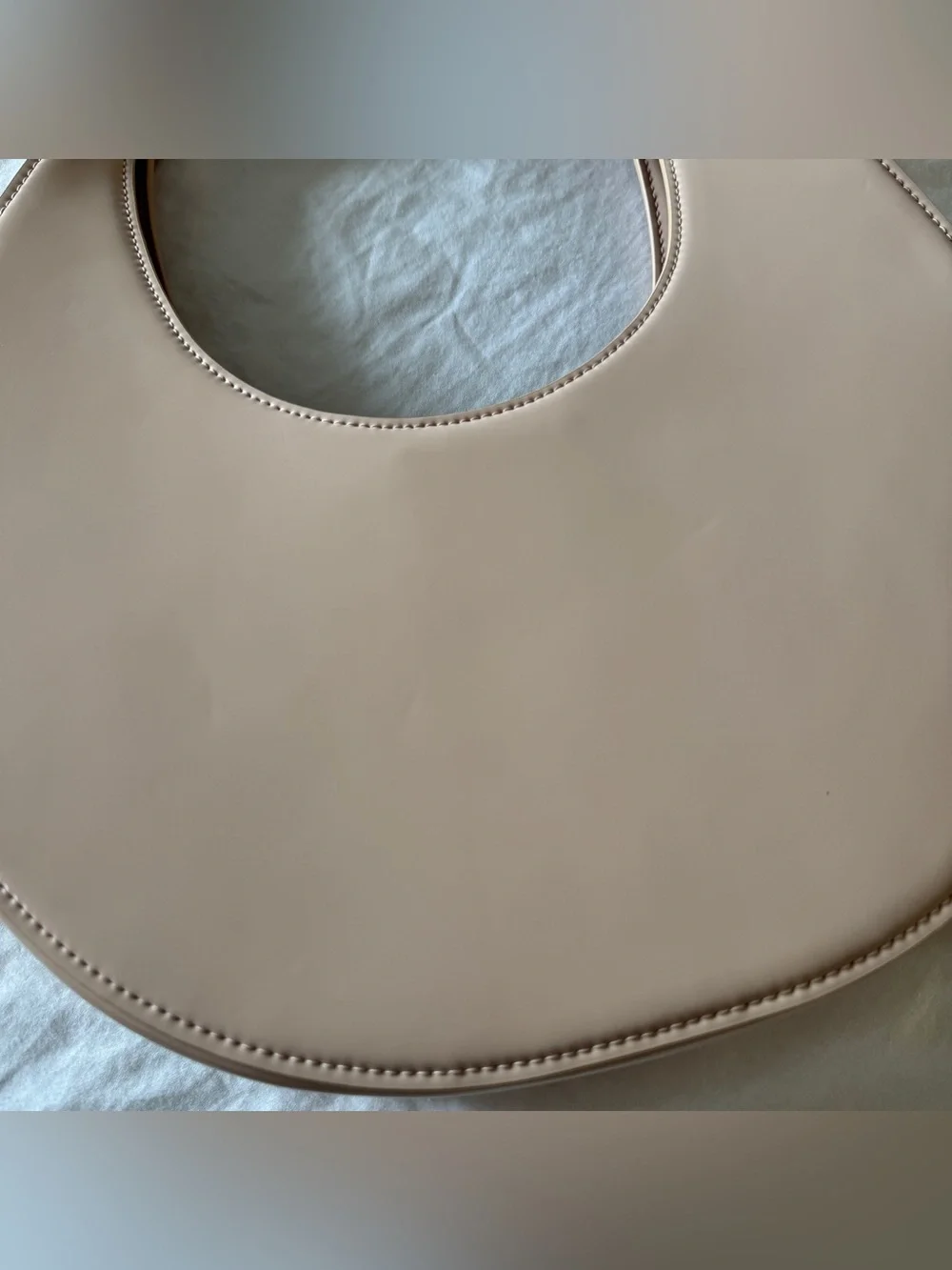 Staud Moon Bag Beige Leather